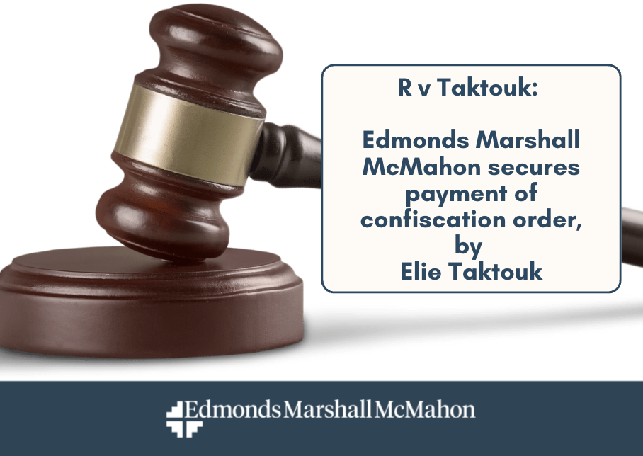 R v Taktouk confiscation order